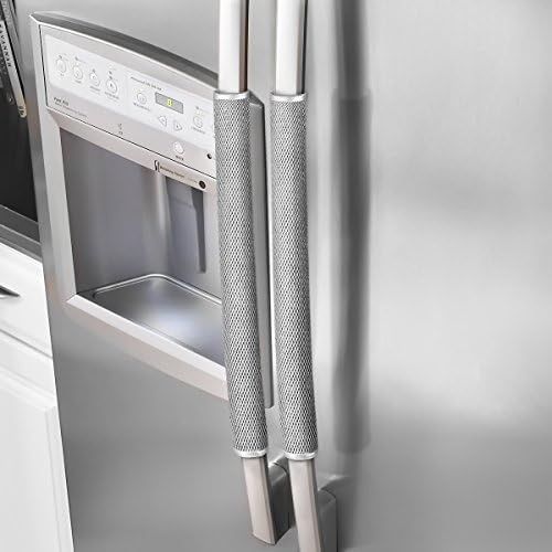 OUGAR8 Refrigerator Door Handle Covers Protective Electrical Kitchen Appliances Gloves Fridge Microwave Dishwasher Door Cloth Protector- Catches Drips,Smudges&Fingerprints Dust Covers (Gray Plush) by OUGAR8