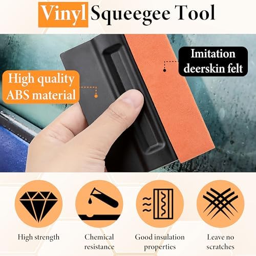 ecocstm 4 PCS Vinyl Felt Squeegee, 4 Inch Magnet Tint Decal Squeegee Tool - Image 3