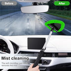 JUSTTOP Windshield Cleaner Tool, Car Interior and Exterior Window Cleaning Kit with Extendable Handle & 4 Reusable Microfiber Pads, Auto Glass Wiper Brush Kit for Car & Home Windows (Green) - Image 6