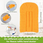 12 Pcs Reusable Duster Refills Washable Pads, Orange - Image 2