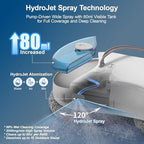 HUTT S55 Pro Window Cleaning Robot, 3D Floating Pads, Up to 6500Pa Suction, HydroJet Pump Spray, SLAM 4.0 Navigation, 80ml Water Tank, 6 x Cloths,Perfect for High-Rise Windows, Tiles and Glass - Image 4