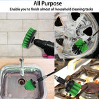 8 Pack Drill Brush Attachment Set,1/4in Power Scrubber Brush + Extend Long Rod, Multi-Purpose Brush Drill Attachment, Power Cleaning Scrub Brush for Bathroom, Tub, Tile(Green) - Image 7