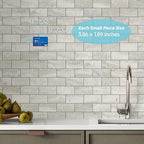 STICKGOO 20-Sheet Subway Tile Peel and Stick Backsplash - Beige Stone Texture With Grey Grout for Kitchen, Bathroom, RV, Fireplace - PVC Wall Tiles - Image 4