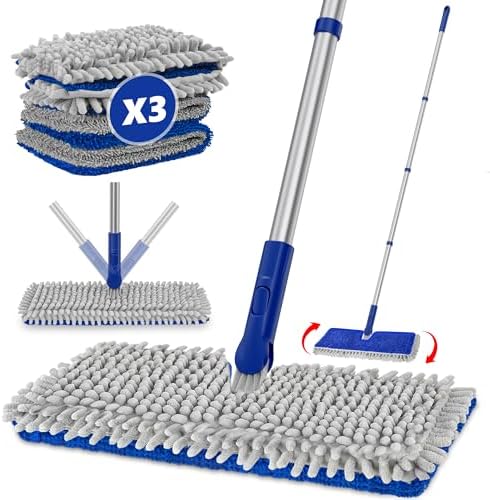 2-Sided Microfiber Dust Mop for Hardwood Floors & Walls by ENSPOWAY