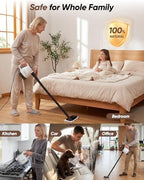 Saker EverSteam Instant-Heat Steam Cleaner for Home,15s Heat-up Handheld Steam Cleaner with Mop Attachment&Fiber Cloths,Portable Continuous Refill Steamer for Cleaning of Floor, Car and Kitchen - Image 7