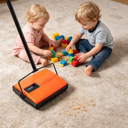 CLEANHOME Manual Carpet Sweeper For Pet Hair and Dust Remove - Image 3