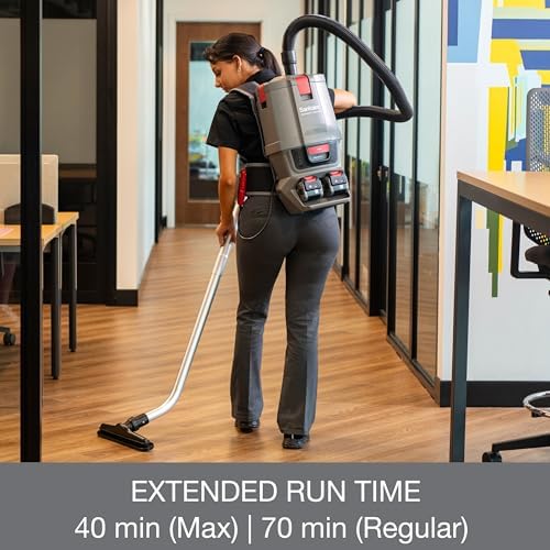 Sanitaire Transport Commercial Cordless Backpack Vacuum with Adjustable Wand, Dual 24V Batteries, Handheld Controls, SC580A. Gray - Image 3