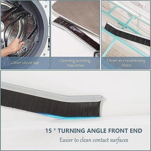 Hard Bristle Crevice Brushes, 4 PCS Bathroom Gap Cleaning Brush,Multifunctional Hand-held Groove Cleaning Brush,Dead Corner Brush for Bathroom Kitchen Tiles,Window Track,Shutter,Door Slots，Black - Image 5