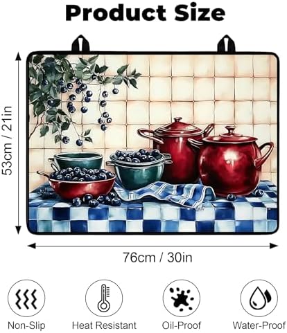 Stove Top Cover for Glass Electric Stove (Bilberry, 30" x 21") - Image 2
