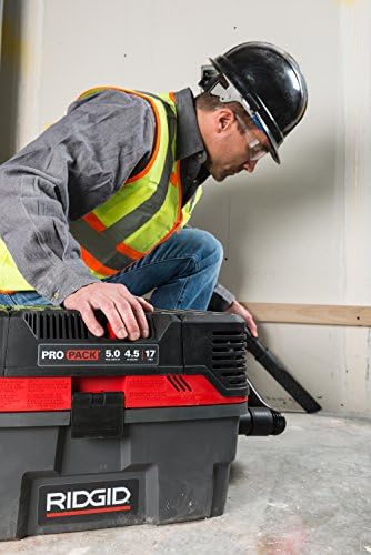 RIDGID 50318 4500RV ProPack 4.5-Gal. Portable Wet Dry Shop Vacuum with Toolbox Design, 5.0 Peak HP Motor, Expandable Pro Hose, and Blower Port, Red - Image 5