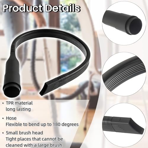 2 Pack 25" Flexible Vacuum Crevice Attachment Tool Kit, Universal Vacuum Cleaner Accessories for 1-1/4"(32mm) & 1-3/8"(35mm) Hoses, Flexible Extension Brush for Deep Cleaning - Image 4