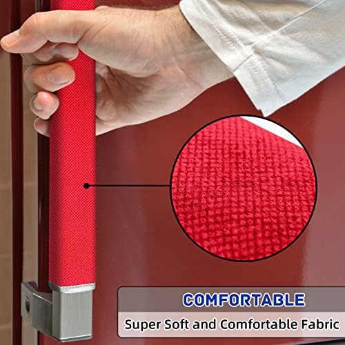 MRKG Refrigerator Door Handle Covers, Set of 4, Washable Without Fading or Cracking, Keep Your Kitchen Appliance Clean from Smudges, Drips, Food Stains, Oil. (Red) - Image 5