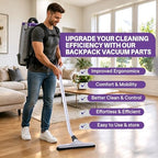 14" Vacuum Floor Brush & 3" Round Dusting Brush with 1 1/2" Reducer Hard Floor Tool Replacement Kit Compatible with ProTeam 101446 Backpack Vacuum, Compatible with Hoover C2401(Nylon) - Image 4
