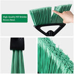 Eyliden Angle Broom with 57" Long Handle, Outdoor Indoor, Green - Image 3