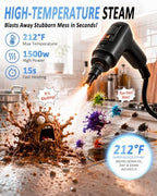 Steam Cleaner, Portable Handheld High-Pressure, 15s Fast Heating - Image 3