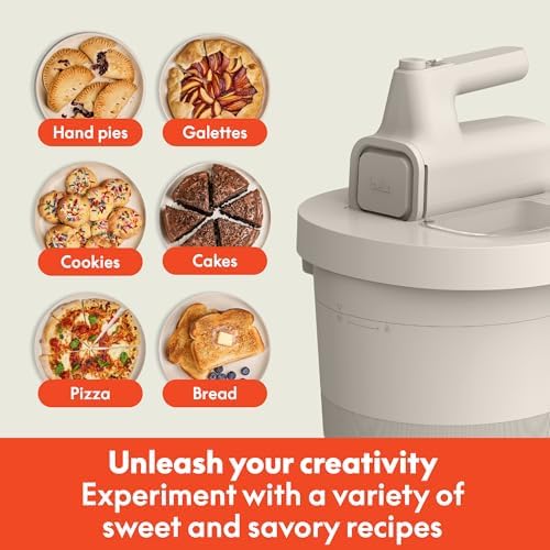 bella 3.5 Qt Hand & Stand Mixer, 2 in 1 Electric Mixer with Bowl, Oatmilk - Image 6