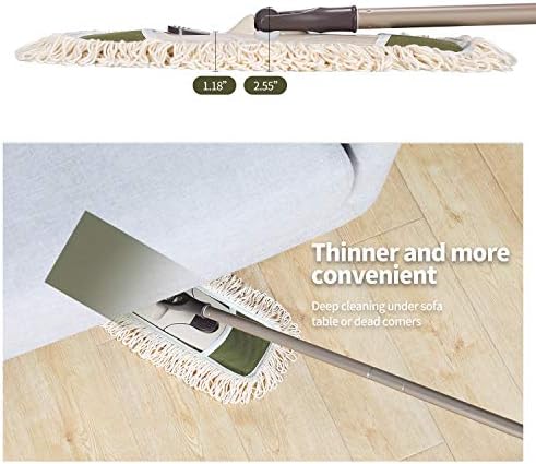 Eyliden Dust Mop, 2 Microfiber Pads, Home Commercial Cleaning, Quick Swap - Image 5