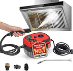 2500w Handheld High-Temperature Pressurized Steam Cleaner High Pressure Temperature Multi Purpose Heavy Duty Portable with Attachments for Car Engine Home Multi-surface 1000ml(Red) by Unknown
