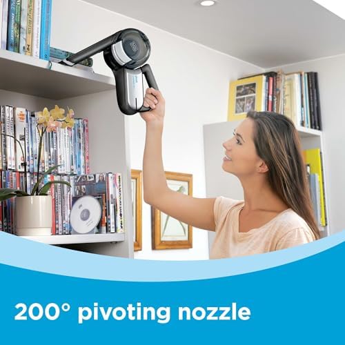 BLACK+DECKER dust buster PIVOT VAC Handheld Vacuum Cordless, Car Vacuum Portable Rechargeable, Extendible Crevice Tool and 200 Degree Pivoting Nozzle, Strong Suction, Lightweight (BDH2000PL) - Image 4