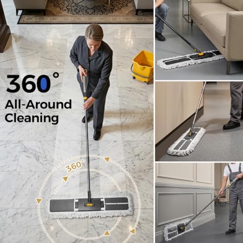 36" Commercial Dust Mop for Floor Cleaning, Heavy Duty Industrial Mop - Image 2