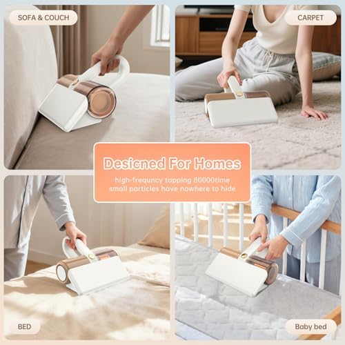 Lightweight Cordless Mattress Vacuum – 10Kpa Suction, 180° Flex Nozzle for Bed Sofa Car Seat Crevices, 30-Min Runtime, Magnetic Dustbin, HEPA Filter - Image 5
