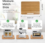 Ibyx Appliance Slider, Sliding Tray for Coffee Maker, 21 x 15 in, Natural - Image 5