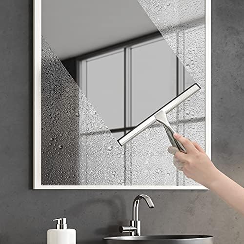 Hiware All-Purpose Shower Squeegee for Shower Doors, Bathroom, Window and Car Glass - Stainless Steel, 10 Inches - Image 4
