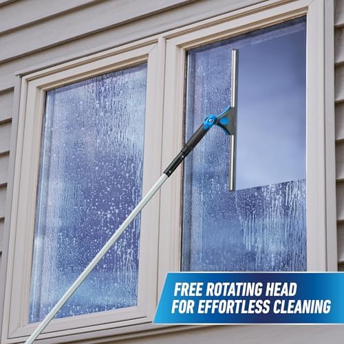 Unger 18-inch Professional Grip Swivel Squeegee – Professional Grade Window Squeegee for the Home, Large Squeegee for Glass Window Cleaning - Image 2