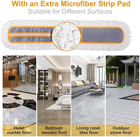 CLEANHOME 36" Commercial Dust Mops for Floor Cleaning,Grey - Image 4