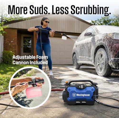 Westinghouse ePX3100s Electric Pressure Washer, 2100 Max PSI 1.76 Max GPM with Foam Cannon and Turbo Nozzle, for Cars/Fences/Driveways/Home/Patios - Image 4