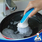 MR.SIGA Pot and Pan Cleaning Brush, Dish Brush for Kitchen, Blue, Pack of 2 - Image 2