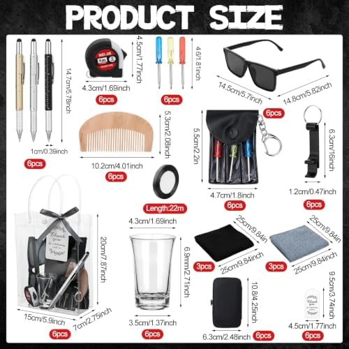 66 Pcs Baby Shower Prizes for Men with Tool Pen Bottle Opener Wine Glass Screwdriver Sunglasses Cleaning Cloths Combs Party Favors for Winners Baby Shower Game Winners Bachelor Party Favors - Image 2