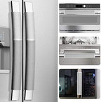 MRKG Refrigerator Door Handle Covers, Set of 5, Washable Without Fading, Keep Your Kitchen Appliance Clean from Smudges, Drips, Food Stains, Oil, 15.6X 5.6 inches, 6x3.5 inches (Gray) by MRKG