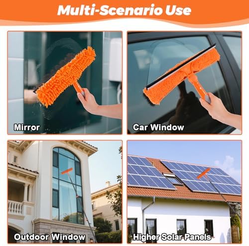 18FT Reach Carbon Fiber Window Squeegee with Extension Pole - Image 5