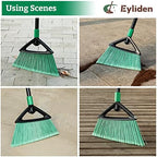 Eyliden Angle Broom with 57" Long Handle, Outdoor Indoor, Green - Image 6