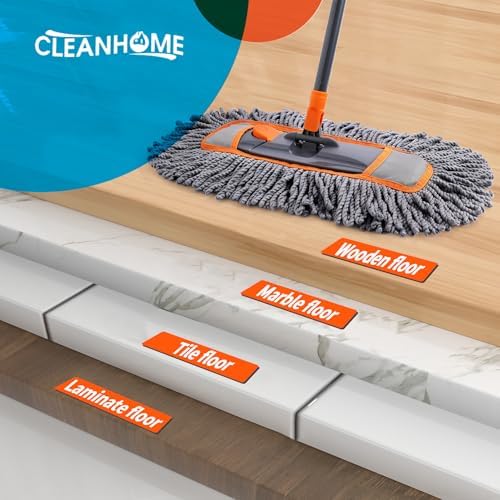 CLEANHOME Microfiber Dust Mop for Hardwood Floor Cleaning with 3 Replacement Mop Pads - Image 7