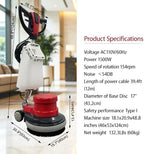17" Heavy Duty Commercial Floor Buffer Polisher 154RPM 110V 1500W - Image 2