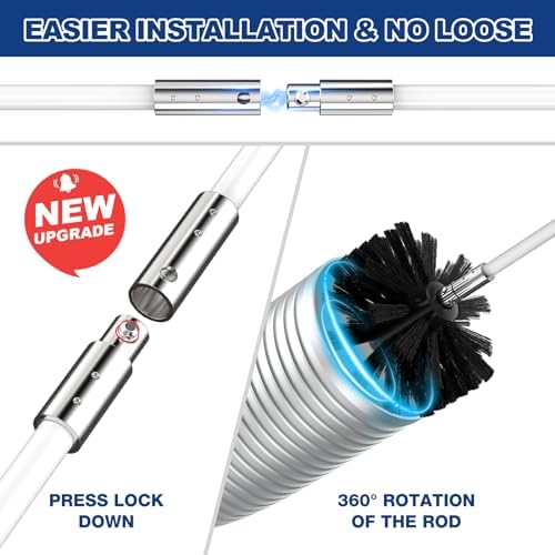 PetOde 32 Feet Dryer Vent Cleaner Kit, Flexible Lint Remover - Image 2