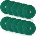 Teenyyou 10 Pcs 12" Cleaning Orbiter Pads Commercial Floor Buffer Pads Hardwood Floor Maintenance Scrubber Polisher Cleaning and Stripping for Orbiter Machine (Green) by Teenyyou
