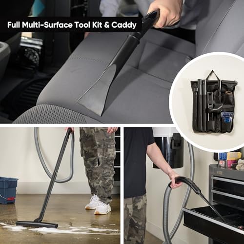 Prolux Professional Shop White Wall Mounted Garage Vac, Wet Dry Pick Up - Image 2