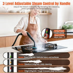 Steam Cleaner for Home & Car, 3-Level Adjustable Pressurized Steamer for Cleaning, 10s Heat-Up, 1.8L Large Tank, Handheld Portable Steamer Cleaner for Furniture,Upholstery,Grout,Tile,Walls, Bathroom - Image 3