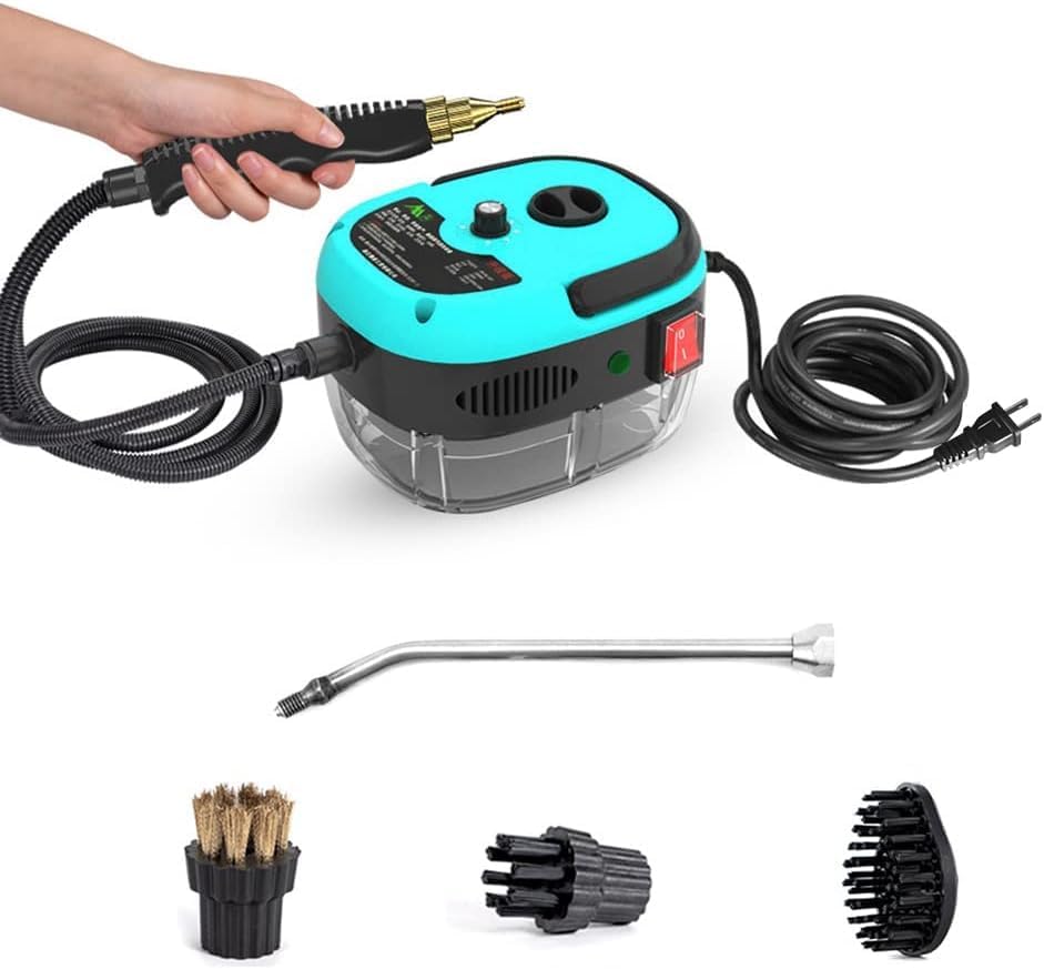 2500W Handheld Steam Cleaner High Temperature Pressurized Steam Cleaning Machine Portable Car Steamer with Brush Heads (Blue) by Irishom