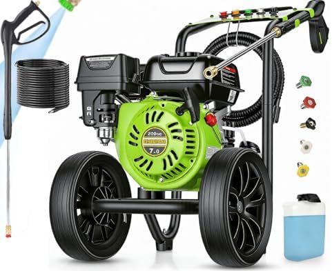 Gas Powered Pressure Washer 4200 PSI Gas Power Washer 4.0 GPM 209CC Commercial High Pressure Washer, with Spray Gun and Extension Wand, 5 Quick Connect Nozzles, Copper Pump,EPA/CARB/ETL by IvyBess
