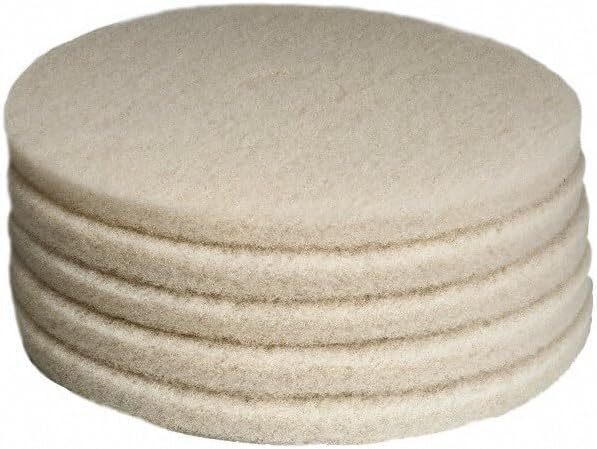 PRO SOURCE Floor Stripping Pads: 5 Pack, White Fine Polyester, 17" Diameter by PROSOURCE