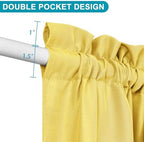Hiasan French Door Curtains Privacy, Yellow, 24W x 72L, 1 Panel - Image 3