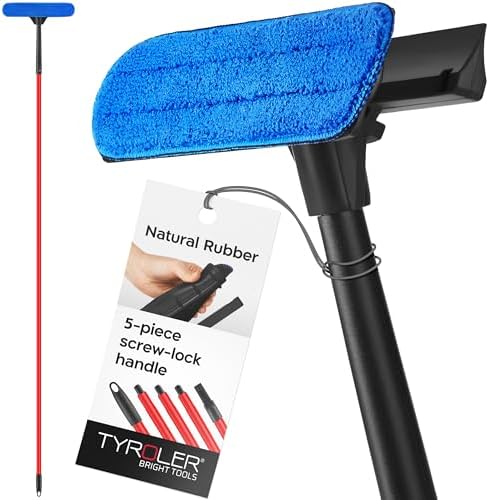 Tyroler Windows Washing Kit with Extension Pole | 12"-80" 5-Part Handle by TyrolerBrightTools