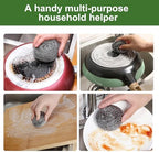 6 Pack Stainless Steel Scourers by for Dishes, Pots, Pans, and Ovens. Easy scouring for Tough Kitchen Cleaning - Image 2