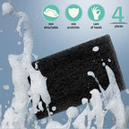 Griddle Cleaning Kit 4Pcs, HaSteeL Griddle Scouring Pad Cleaner with Handle, Heavy Duty Flat Top Grill Cleaning Brush for Hot & Cold Surface Commercial Household Uses - Image 3