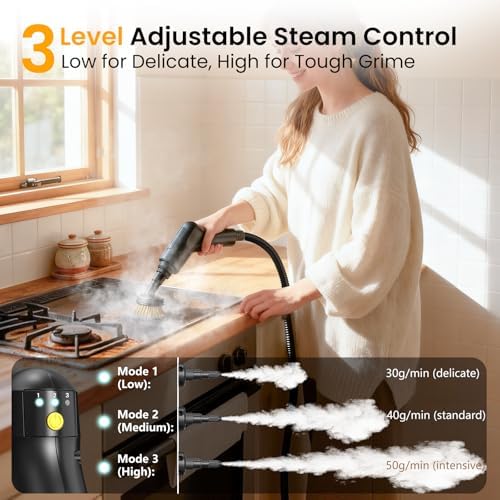 Granarbol Steam Cleaner, 2500W 1.6L Handheld Steamer for Home Car Cleaning - Image 4