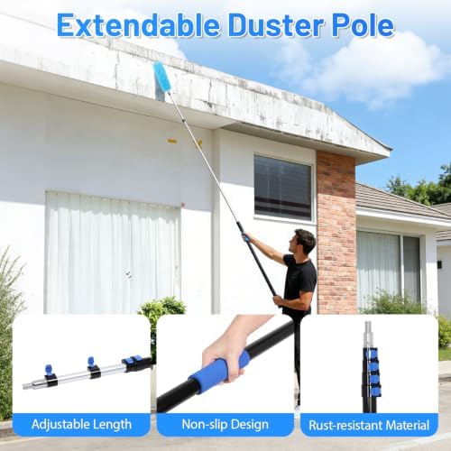 30ft High Reach Duster Kits for Cleaning (with 5-12ft Extension Pole) - Image 5